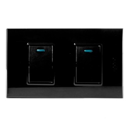 [B514S-B] Igoto - Interruptor Doble Pequeño Serie B [Negro]