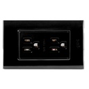 [B105/2-B] Igoto - Toma Corriente Doble con Tierra Serie B [Negro]