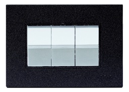 [Z516-B] Igoto - Interruptor Triple Serie Z [Negro]