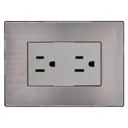 [I105/2] Igoto - Toma Corriente Doble con Tierra Serie Inox