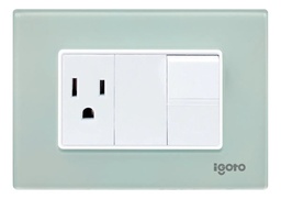 [Z316-A] Igoto - Interruptor Simple + Toma Corriente Serie Z [Acrilico]