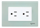 [Z105/2-A] Igoto - Toma Corriente Doble con Tierra Serie Z [Acrilico]