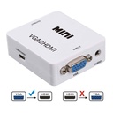 Convertidor Video VGA-H a HDMI Hembra C/Audio