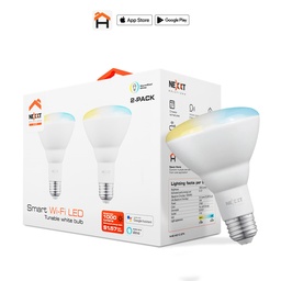 [NHB-W2102PK] Nexxt Home - Bombillo LED 10W Blanco Regulable [2700 a 6500K] Inteligente 110V BR30 WiFi [2 Unidades]