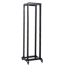 [OR4-42-BLACK] Onlink - Rack de Piso Abierto con Ruedas 42U 150Kg 4 Postes 600x2053mm