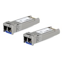 [UF-SM-10G] Ubiquiti - UFiber Módulo SFP+ 10Gb Transceptor MiniGibic MonoModo 10 Gbps Hasta 10 km Conectores LC [2-Pack]