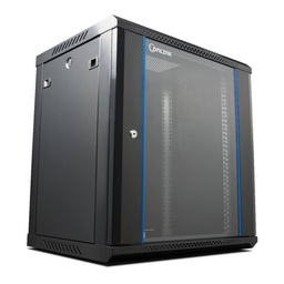 [WM6418-450-BLACK] Onlink - Rack de Pared [18U] Cerrado Fijo 600x450x901mm con 3 Cerraduras y Puerta de Vidrio [Negro]
