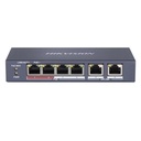 [DS-3E0106P-E/M] Hikvision - Switch POE 4 Puertos a 10/100 Mbps + 2 Puertos 10/100 Mbps Uplink 35W