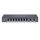 [DS-3E0310P-E/M] Hikvision - Switch POE 8 Puertos a 10/100 Mbps + 2 Puertos 10/100/1000 Mbps Uplink 30W