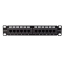 [PN-UTP5E12-Mini] Onlink - Mini Patch Panel 12 Puertos 10" 1U Categoria 5E