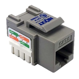 [AW121NXT21] Nexxt - Conector Jack Coupler RJ45 Tipo 110 CAT6E (Categoria 6E) (Gris) [Unidad]