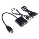 [ADA023] Convertidor Video HDMI Macho a VGA-H C/Audio y Corriente