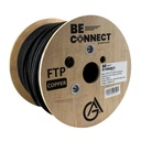 [ATB-CFC6OUTCOP1WM] Beconnect - Cable FTP Apantallado Outdoor Categoria 6 100% cobre doble chaqueta con mensajero de guaya [Bobina 100 Metros]