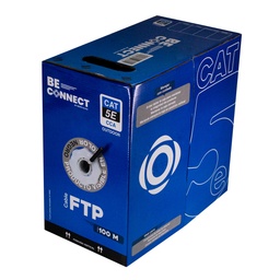 [ATB-CFC5OUTCCA1] Beconnect - Cable FTP Apantallado CAT5e (Categoria 5e) CCA Doble Chaqueta Exterior (Negro) [Bobina 100 Metros]