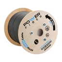 [POWER-DROP-G57A1-1KM-6] Power Fiber - Cable Drop Outdoor de Fibra Optica FTTH 6 Hilos G57A1 [Bobina 1000 Metros]