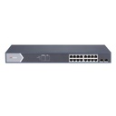 [DS-3E1518P-SI] Hikvision - Switch POE 16 Puertos Gigabit Puertos POE + 2 Puerto Fibra Optica Gigabit