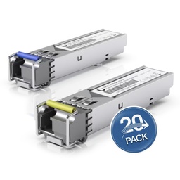[UACC-OM-SM-1G-S-20] Ubiquiti - UFiber Módulo SFP Transceptor MiniGibic MonoModo 1.25 Gbps Distancia 3k Conector LC [20 Unidades]