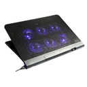[XTA-160] Xtech - Base Enfriadora Para Laptop Hasta 17 Pulgadas Gaming 6 Fan 2 Puertos USB