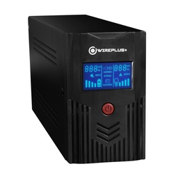 [WP-800-480W] Wireplus - UPS Interactivo 800VA 480W con Pantalla LCD 120V [4] Tomas