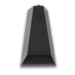 [LP-3640] Lucerna - Aplique Negro 3w+3w Plastico Abs 3k IP65 178x110x62mm