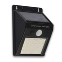 [LPS-1801] Lucerna - Aplique Solar Negro 3k Abs con sensor de movimiento y bateria 3,7v 1800mAh IP44