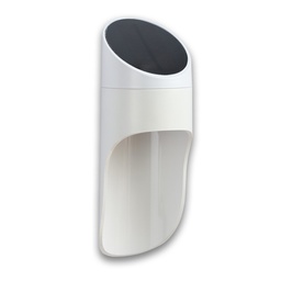 [LPS-1907] Lucerna - Aplique Solar Blanco 3k de policarbonato con sensor de movimiento y bateria 3,7v 1800mAh IP44