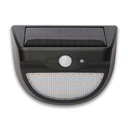 [LPS-1803] Lucerna - Aplique Solar Negro 3k de policarbonato con sensor de movimiento y bateria 3,7v 1800mAh IP44