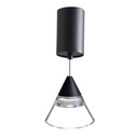 [S-LEVITARE-C-N] Lucerna - Lampara Colgante Ajustable Negra 10W 3 Tonos de Luz 3k - 4k - 6k