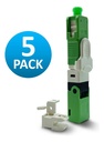 [WPF-CON-RAP-SCAPC-5UND] Wireplus - Conector Rapido de Fibra Optica FTTH SC-APC Verde [5 Unidades]