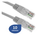 [WP-PC-C6-2GRAY-10UND] Wireplus - Patch Cord UTP Categoria 6 Color Gris [2 Metros] [10 Unidades]