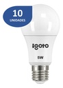 [IG-BL5W-10PACK] Igoto - Bombillo LED Bulbo 5W 6500K Luz Fria Rosca E27 [10 Unidades]