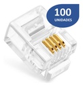 [ACC-CON-RJ11] Wireplus - Conector RJ11 [100 Unidades]