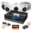 [KITCAM03] Hikvision - Kit Cámaras de Seguridad 4CH 4 Domo Metal HD 1080P [2MP] 300Gb con Accesorios