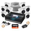 [KITCAM04] Hikvision - Kit Cámaras de Seguridad 8CH 8 Domo Metal HD 1080P [2MP] 480Gb con Accesorios