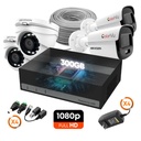 [KITCAM08] Hikvision - Kit Cámaras de Seguridad 4CH ColorVU 2 Bullet 2 Domo Metal HD 1080P [2MP] 300Gb con Accesorios