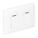 [C514-W] Igoto - Interruptor Doble serie Clasica [Blanco]