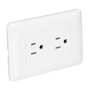 [C105/2-W] Igoto - Toma Corriente Doble con Tierra Serie Clasica [Blanco]