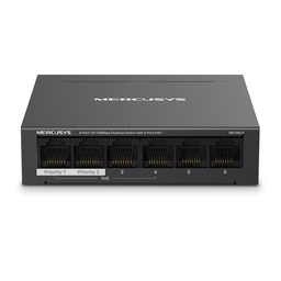 [MS106LP] Mercusys - Switch de Escritorio de 6 Puertos y 4 POE