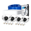 [KITCAM20] Vigi By TP-Link - Kit Cámaras de Seguridad 4CH IP POE 4 Mini Domo con Audio [3MP] 1Tb con Accesorios