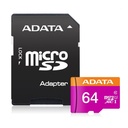 [AUSDX64GUICL10-RA1] Adata - Memoria Flash 64GB microSDHC UHS-I Clase 10 con Adaptador