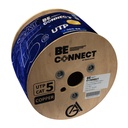 [ATB-CUC5OUTCOP3] Beconnect - Cable UTP Categoria 5e Exterior  100% Cobre Certificado Doble Chaqueta Conductor 0.45MM [Bobina 305 Metros]