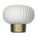 [S-SELENE-O] Lucerna - Lampara de Mesa Decorativa Selene Oro 2700k [134mm x 156mm] Base recargable 2000mAh IP20