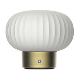 [S-SELENE-O] Lucerna - Lampara de Mesa Decorativa Selene Oro 2700k [134mm x 156mm] Base recargable 2000mAh IP20
