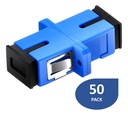 [WPF-ADPT-SCUPC-50UND] Wireplus - Adaptador - Puente - Acoplador de Fibra Optica SC-UPC Azul [50 Unidades]