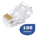 [ACC-CON-RJ45CAT6-100] Wireplus - Conector RJ45 Categoria 6 [100 Unidades]