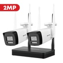 [DS-J142I/NKS422W0H] Hikvision - Kit IP Inalámbrico [2Mp] NVS 4 Canales Wi-Fi 2 Cámaras Bullet Exterior con Lente 2.8 mm y Dual Light Audio Bidireccional Soporta Micro SD de 512 GB