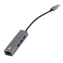 [CHB012] Astra - Adaptador USB a RJ45 Gigabit + 3 Puertos USB 3.0