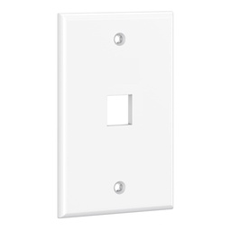 [ATB-FP421P] Beconnect - Face Plate Placa Frontal de Pared para Keystone 1 Puerto Blanco [Unidad]