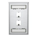 [CFPL2SY] Panduit - Placa frontal de acero inoxidable Mini-Com  2 Toma [Unidad]