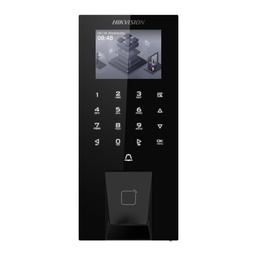[DS-K1T807EBFWX-E1(O-STD)] Hikvision - Terminal de Control de Acceso y Asistencia PoE y WiFi con Huella Tarjeta EM PIN Exterior IP65